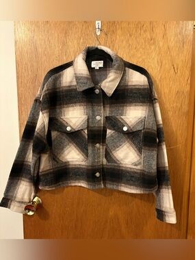 Ci Sono Women's Super Soft Plaid Flannel Shacket NWOT